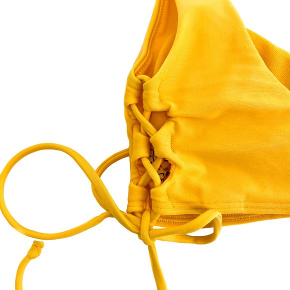 HOLLISTER Swim Be the Sunshine Side Tie Lined Swim Top - Picture 3 of 16